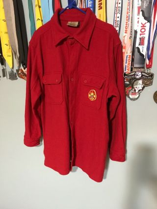 Bsa - Boy Scouts Of America - Official Red Wool Jacket