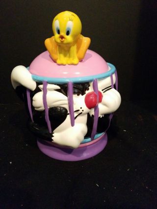 Sylvester And Tweety Bird Cookie Jar Looney Tunes By Gibsons
