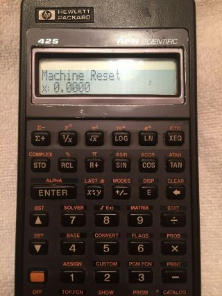 Hewlett Packard HP 42S Vintage Scientific Calculator With Case Please Read 2