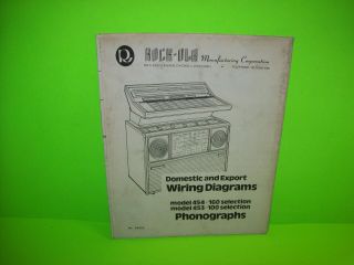 Rock Ola Model 454 453 Jukebox Phonograph Diagrams Schematic Vintage