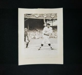 1935 Babe Ruth Boston Braves 5x4 Type 1 Vintage Photo