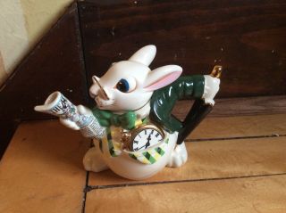 Alice In Wonderland White Rabbit Teapot Paul Cardew England Limited 824/5000