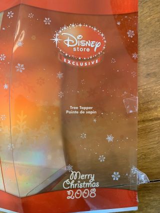 2008 Disney Store Tinkerbell Christmas Tree Topper - Light Up Fiber Optic Wings 2
