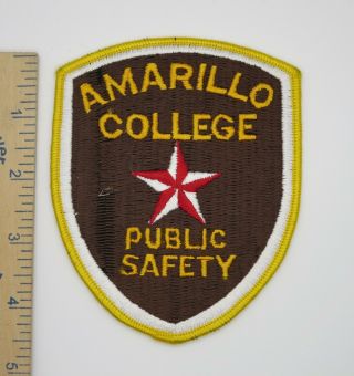 Texas Amarillo College Public Safety Patch Vintage