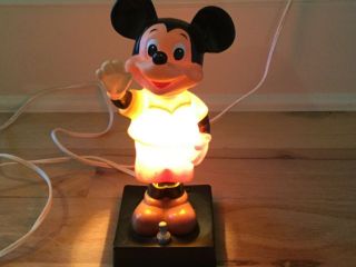 Cute Vintage 60’s Mickey Mouse Night Light Lamp