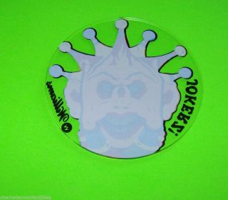 Jokerz Pinball Machine Promo Plastic With Jester Clown Drink Coaster 6 2