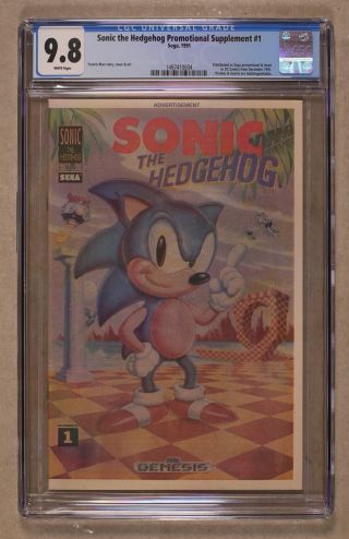 Sonic The Hedgehog 1newsprint Cgc 9.  8 1991 1497410004