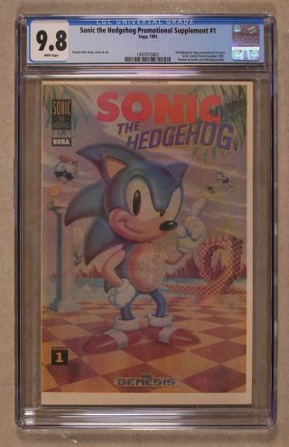 Sonic The Hedgehog 1newsprint Cgc 9.  8 1991 1497410003