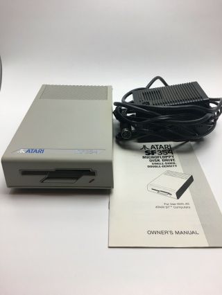 Atari Sf354 Microfloppy Disk Drive Single Sided Double Density Vintage