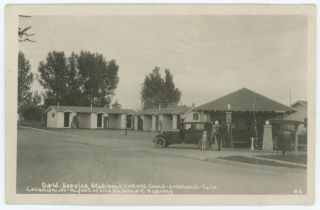 Co Loveland Us 30 Lincoln Highway C&w Gas Station Motel 1931 (creased) Rppc