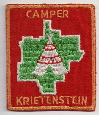 P Bsa Patch,  Camp Krietenstein,  1950s,  Wabash Valley Council Indiana In