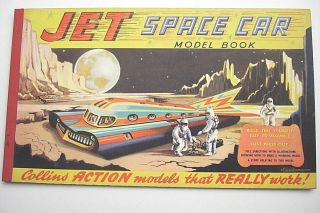 Vintage Jet Space Car Large Cut Out Story Book Giant Model Book Collins