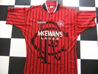Vintage Glasgow Rangers 1994/1995 Away Adidas Football Shirt (38 