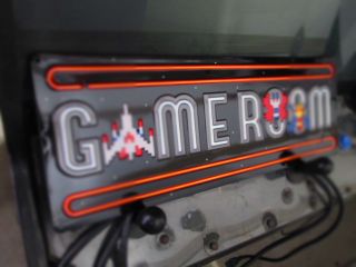 Game Room Galaga Metal Embossed Sign Midway Arcade Video Game Coin Amusement