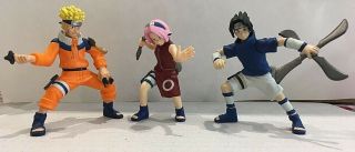 Naruto Squad 7 Poseable Mini Figures Naruto Sasuke Sakura Mattel 2007