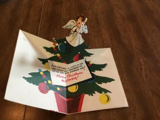 Vintage 1950’s Popup Christmas Card To Mother Gibson Card