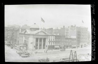 1929 8th Ave 14th St Construction Manhattan Nyc York Old Photo Negative H55