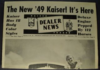 1949 Kaiser Dealer News Brochure Deluxe 49