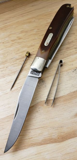 Vintage Schrade,  Old Timer 296y Trapper Pocket Knife/ Usa Made