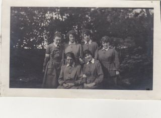 Old Photo Ww1 Women Uniform Waac Military Camp Calais Beau Marais 1910s F4