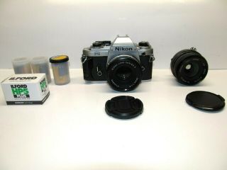 Vintage Nikon Fg Slr W/ F1.  8 50mm Lens, .