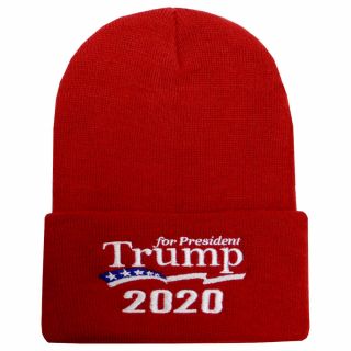 Trump Hat Beanie Make America Great Again Maga Red Knit Skull Cap Hat Republican