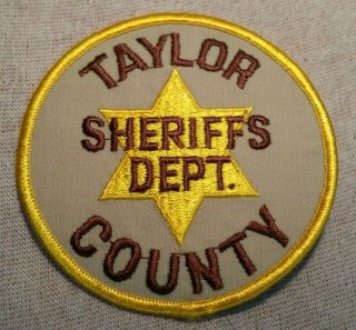 Wi Taylor County Wisconsin Sheriff Patch