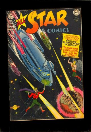 Golden Age 1950 All Star Comics 55 Green Lantern Wonder Woman Hawkman Atom