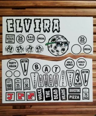 Bally Elvira And The Party Monsters Pinball Machine Playfield Decals