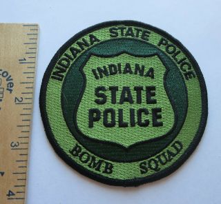 Indiana State Police Bomb Squad Patch (green) Vintage