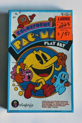 Vintage Pac - Man Colorforms Playset Bally Midway Arcade Nib 1980