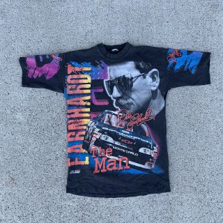 Vintage Dale Earnhardt Racing T Shirt All Over Print Nascar Mens Large Usa 1997