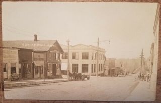 C1910 Business St Neillsville Wi Rppc Npo Northern Photo Co Woodward Real Estate