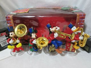 Disney Mr.  Christmas Animated Musical Mickey Mouse Brass Band 1995 Euc