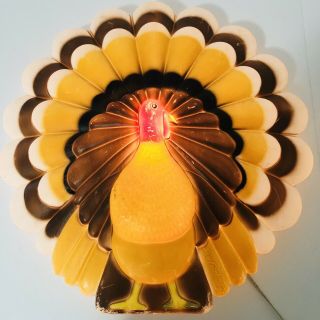Vintage Union Products Thanksgiving Don Featherstone Turkey Light Up Blow Mold