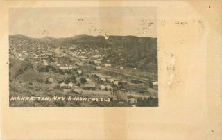1909 Panorama View Of (6 Months Old) Manhattan,  Nevada Postcard
