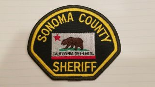 Ca Sonoma County Sheriff,  California Police Patch