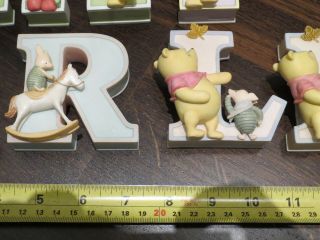 Retired Disney’s Classic Winnie The Pooh Alphabet Letters By Michel & Co.  x10 2