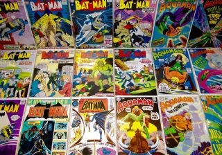Huge Run Of 18 Silver/bronze Age Batman And Aquaman Comics