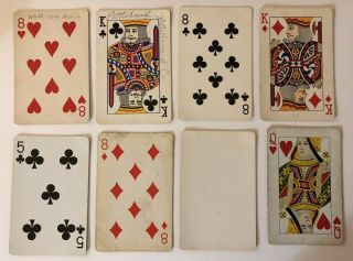 8 Vintage Playing Cards Iron Fireman Furnace/Fireplace/Foundry 1 Swap 2