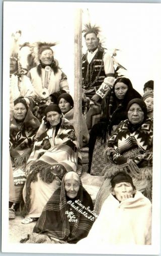 Native Americana Rppc Postcard " Sioux Indians,  Black Hills Sd " Bell Photo 149