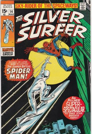 Silver Surfer 14 Very Fine 8.  0 (1969 Marvel) Spider - Man Classic Key Stan Lee