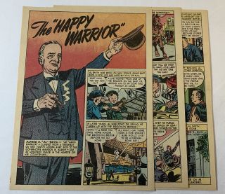 1948 Four Page Cartoon Story Al Smith The Happy Warrior Ny Pollician