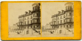 Stereoview - Yorkshire - Saltburn - By - The - Sea - Zetland Hotel Railway - 1860s