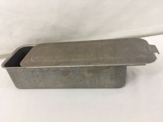 Vtg Mirro Aluminum Loaf Cheese Pan With Sliding Lid 10” X 8” X 3” Mid Century