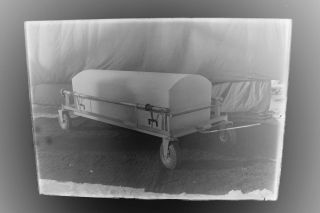 Glass Negative Undertaker Coffin Vault Cart Burial Dead Body Cemetery Michigan