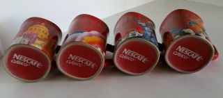 Nescafe Clasico set of 4 Red Themed Square Mugs Cups Mexico Mexican Cities 3