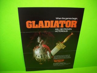 Taito Gladiator Video Arcade Game Double Sided Flyer B/w Big Event Golf