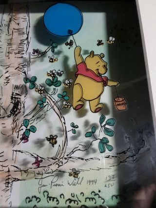 Jean Pierre Weill - Winnie The Pooh Vitreography 137/250 3d Art 1994 Signed
