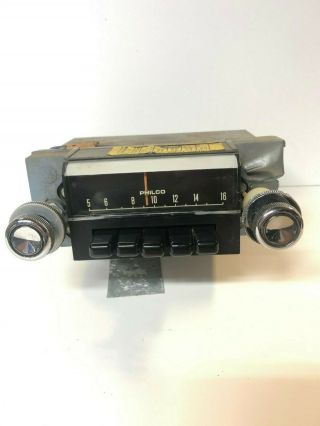 Vintage 968 Ford Mustang Philco Am Radio.  Good.  Includes Knobs